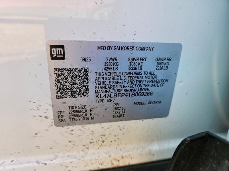 75269945 :رقم المزاد ، KL47LBEP4TB069266 vin ، 2026 Buick Envista مزاد بيع