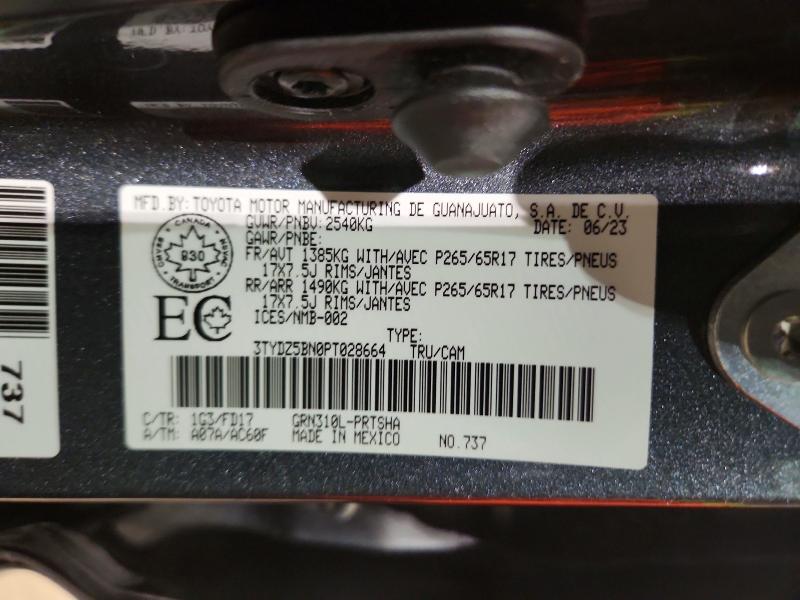 79053965 :رقم المزاد ، 3TYDZ5BN0PT028664 vin ، 2023 Toyota Tacoma مزاد بيع