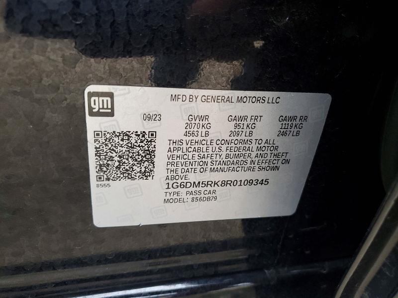 2024 Cadillac Ct5 მანქანა იყიდება აუქციონზე, vin: 1G6DM5RK8R0109345, აუქციონის ნომერი: 76393415
