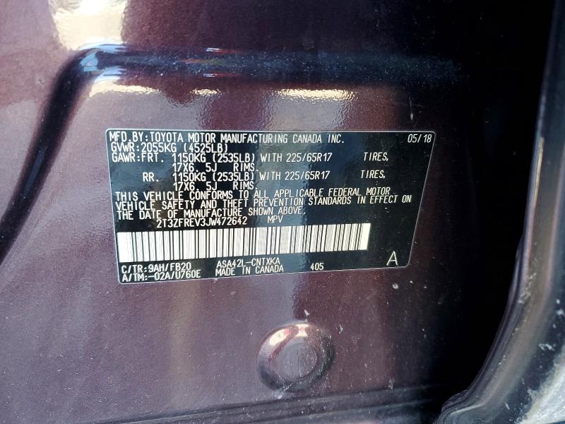 Продаж на аукціоні авто 2018 Toyota Rav4, vin: 2T3ZFREV3JW472642, номер лоту: 77428925