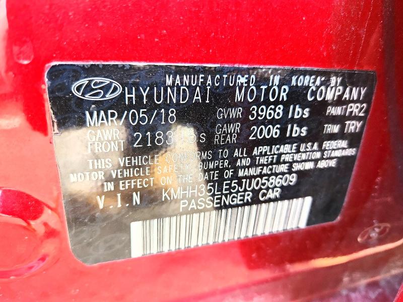 Aukcja sprzedaży 2018 Hyundai Elantra Gt, vin: KMHH35LE5JU058609, numer aukcji: 77816545