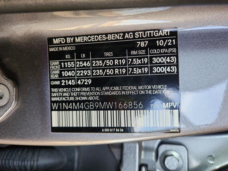 Продаж на аукціоні авто 2021 Mercedes-benz Glb 250, vin: W1N4M4GB9MW166856, номер лоту: 76670665