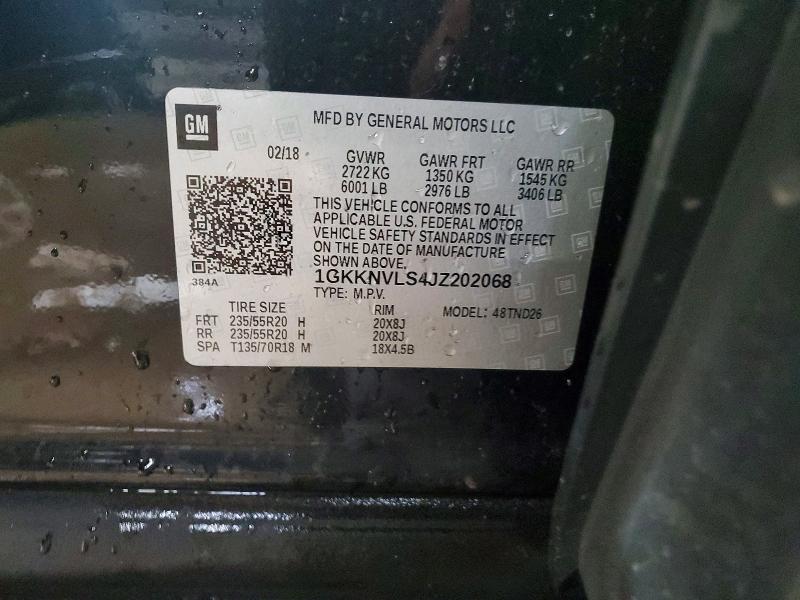 Продаж на аукціоні авто 2018 Gmc Acadia, vin: 1GKKNVLS4JZ202068, номер лоту: 78641065