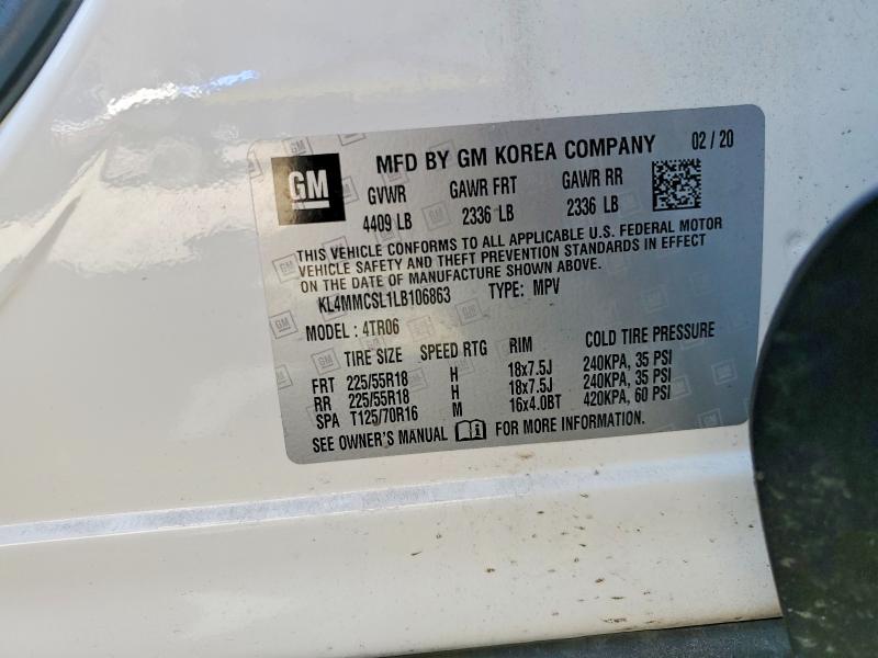 Продажа на аукционе авто 2020 Buick Encore Gx, vin: KL4MMCSL1LB106863, номер лота: 77733425