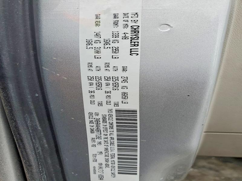 76823695 :رقم المزاد ، 2A8HR44H48R771202 vin ، 2008 Chrysler Town & Country مزاد بيع