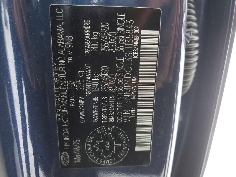 Продажа на аукционе авто 2025 Hyundai Santa Fe, vin: 5NMP4DGL3SH135843, номер лота: 78318385