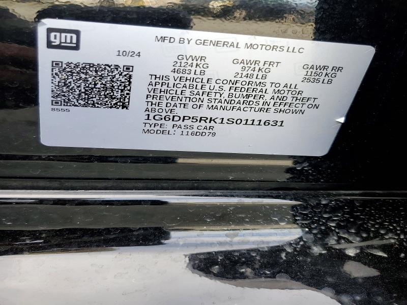 Aukcja sprzedaży 2025 Cadillac Ct5, vin: 1G6DP5RK1S0111631, numer aukcji: 78179435