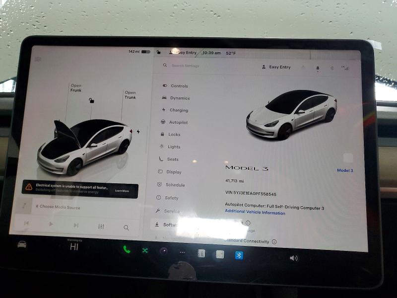 2023 Tesla Model 3 მანქანა იყიდება აუქციონზე, vin: 5YJ3E1EA0PF558545, აუქციონის ნომერი: 78176465