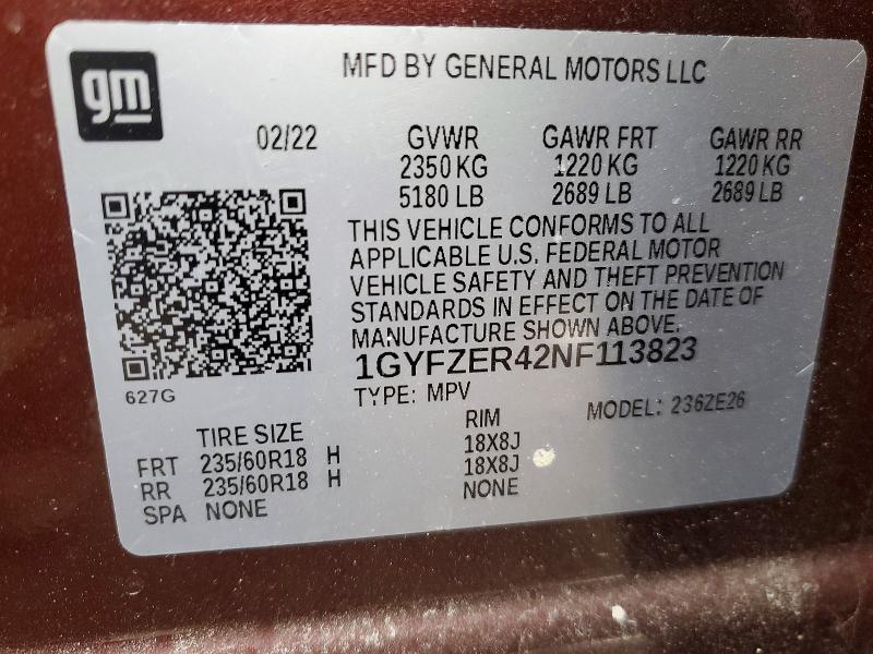 Aukcja sprzedaży 2022 Cadillac Xt4, vin: 1GYFZER42NF113823, numer aukcji: 78954225