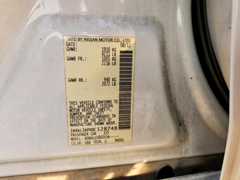 Продаж на аукціоні авто 2013 Nissan Altima, vin: 1N4AL3APXDC128748, номер лоту: 78812645