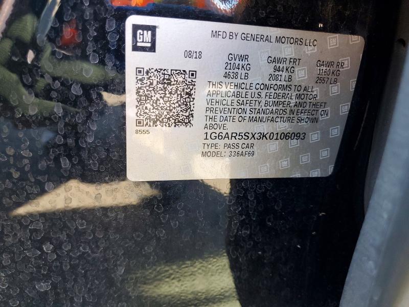 Продажа на аукционе авто 2019 Cadillac Cts, vin: 1G6AR5SX3K0106093, номер лота: 79042165