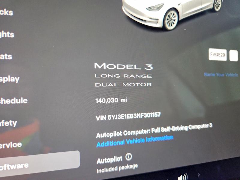 Продажа на аукционе авто 2022 Tesla Model 3, vin: 5YJ3E1EB3NF301157, номер лота: 75516165