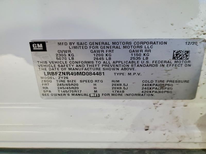 Aukcja sprzedaży 2021 Buick Envision, vin: LRBFZNR49MD084481, numer aukcji: 78407315