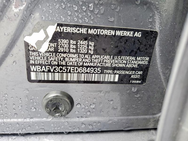 Aukcja sprzedaży 2014 Bmw 535, vin: WBAFV3C57ED684935, numer aukcji: 78295305