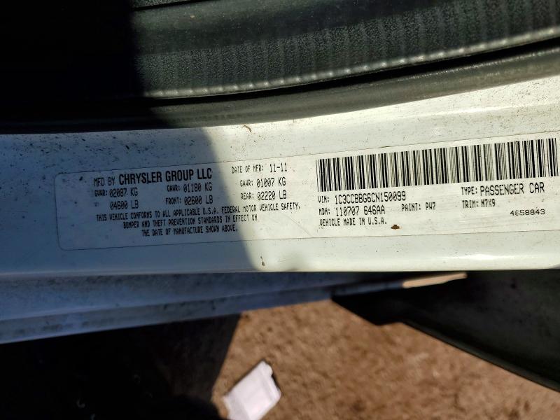 Auction sale of the 2012 Chrysler 200, vin: 1C3CCBBG6CN150099, lot number: 72149035