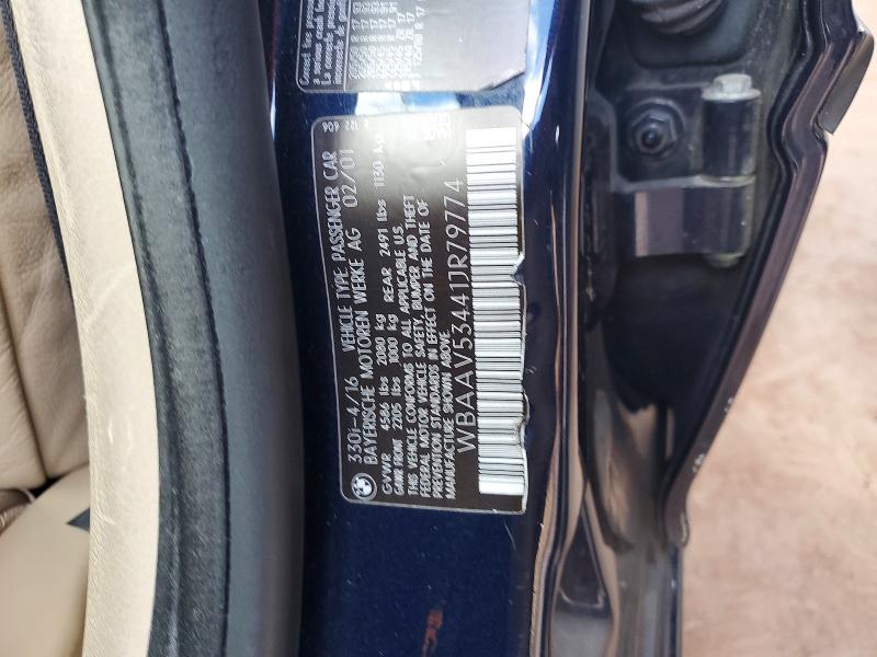 Продажа на аукционе авто 2001 Bmw 330, vin: WBAAV53441JR79774, номер лота: 77552085