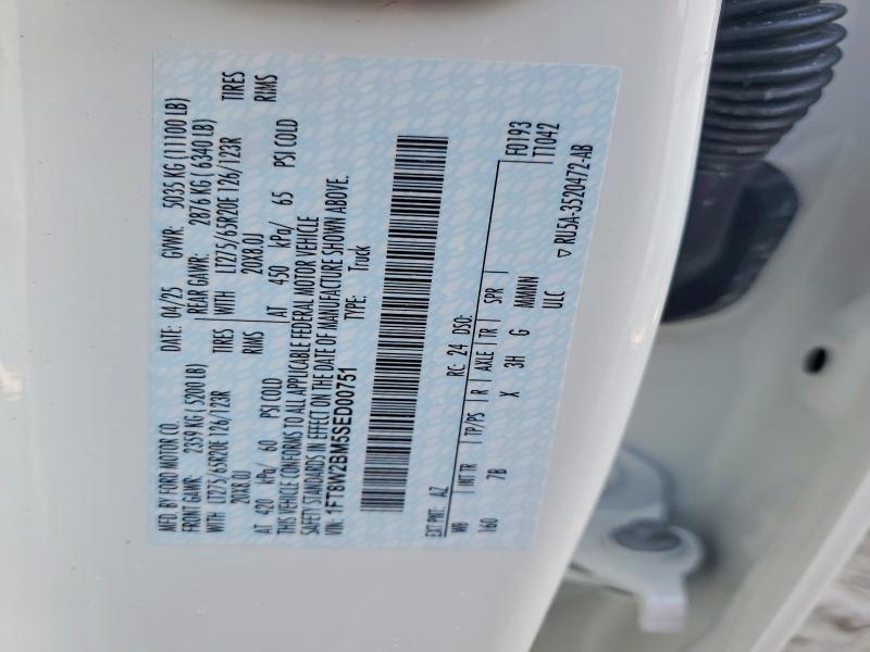 Продажа на аукционе авто 2025 Ford F250, vin: 1FT8W2BM5SED00751, номер лота: 75081435