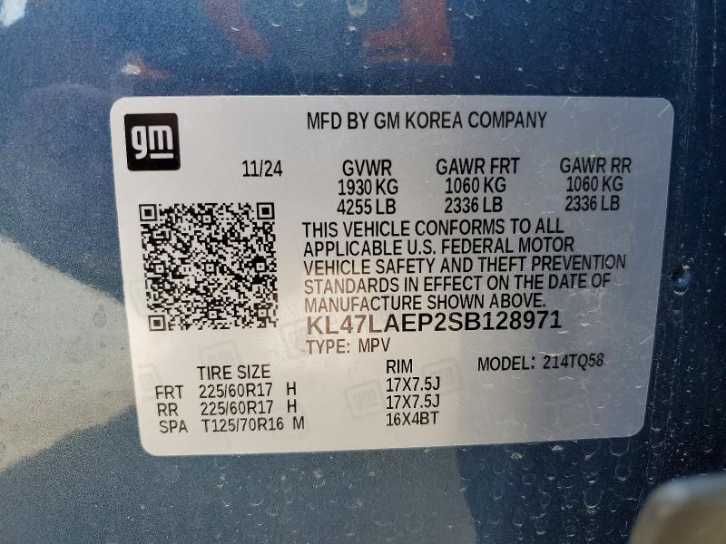 Aukcja sprzedaży 2025 Buick Envista, vin: KL47LAEP2SB128971, numer aukcji: 78698485