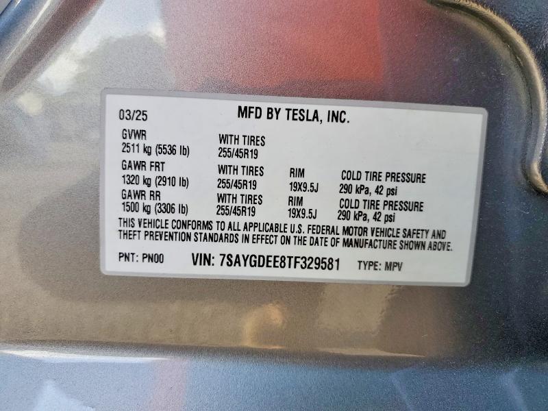 77878615 :رقم المزاد ، 7SAYGDEE8TF329581 vin ، 2026 Tesla Model Y مزاد بيع