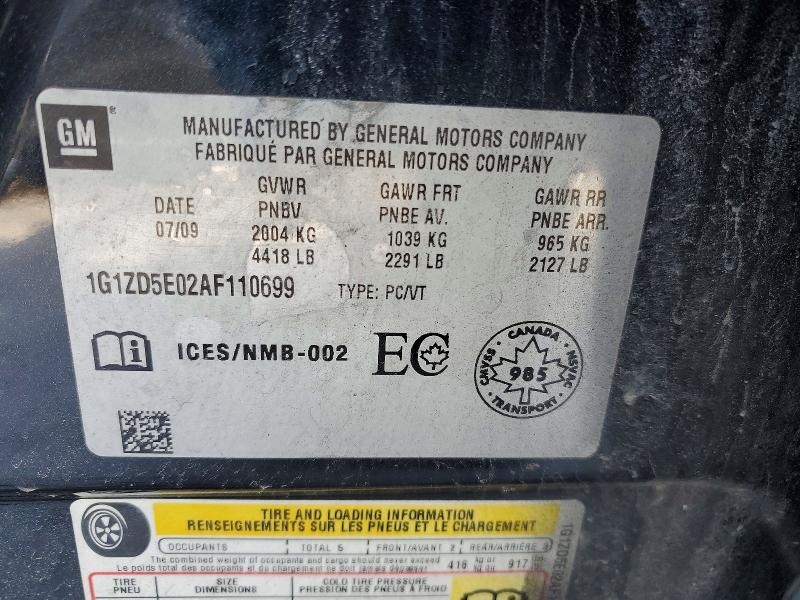 Aukcja sprzedaży 2010 Chevrolet Malibu, vin: 1G1ZD5E02AF110699, numer aukcji: 78784425