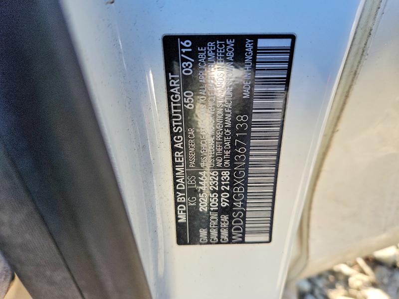 Aukcja sprzedaży 2016 Mercedes-benz Cla, vin: WDDSJ4GBXGN367138, numer aukcji: 77290045