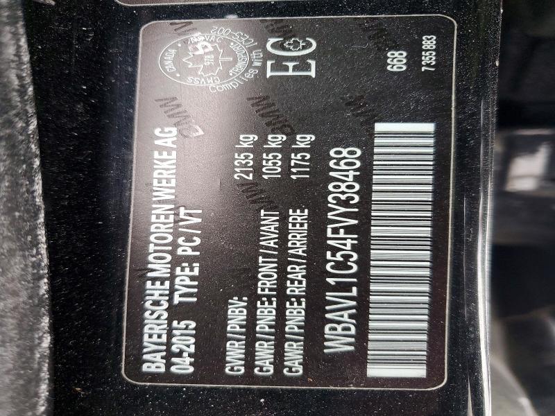 Продажа на аукционе авто 2015 Bmw X1, vin: WBAVL1C54FVY38468, номер лота: 76535395