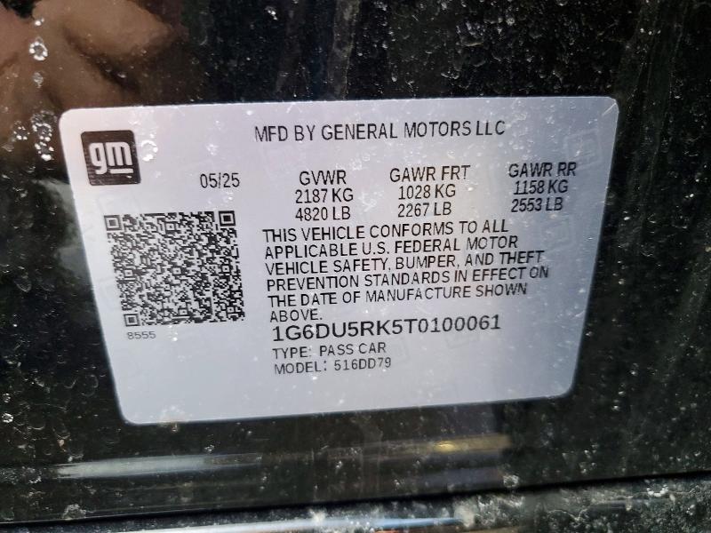 Aukcja sprzedaży 2026 Cadillac Ct5, vin: 1G6DU5RK5T0100061, numer aukcji: 77121615