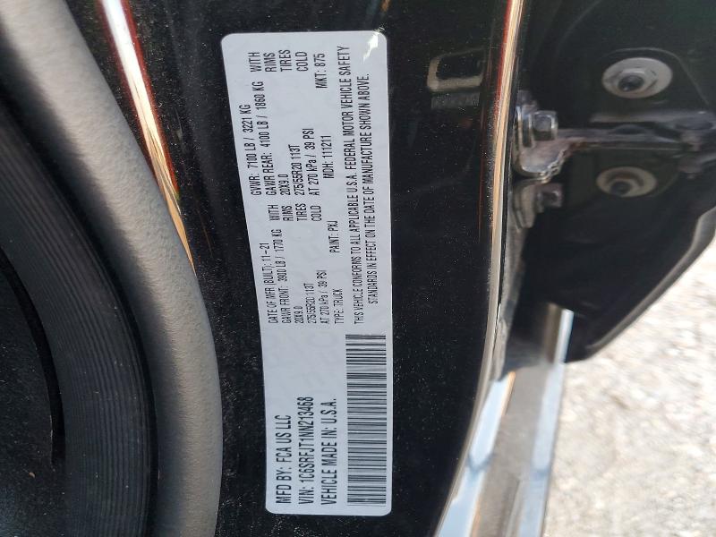 2022 Ram 1500 მანქანა იყიდება აუქციონზე, vin: 1C6SRFJT1NN213468, აუქციონის ნომერი: 77490395