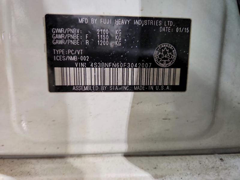 Aukcja sprzedaży 2015 Subaru Legacy, vin: 4S3BNFN60F3042007, numer aukcji: 78107545