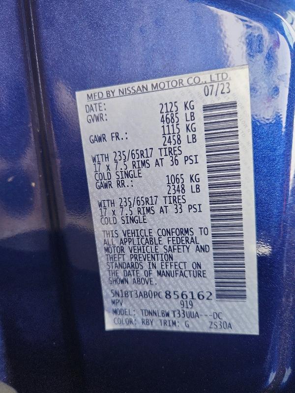 Продаж на аукціоні авто 2023 Nissan Rogue, vin: 5N1BT3AB0PC856162, номер лоту: 78081075