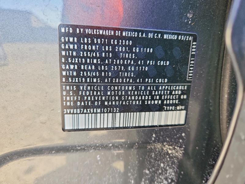 Продажа на аукционе авто 2024 Volkswagen Tiguan, vin: 3VV8B7AX6RM107132, номер лота: 76027295
