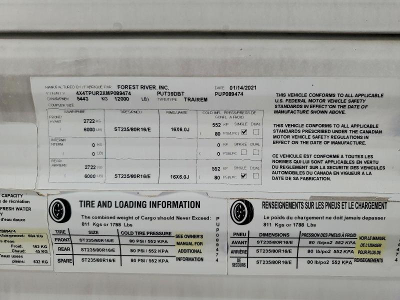 Продажа на аукционе авто 2021 Sandstorm Puma, vin: 4X4TPUR2XMP089474, номер лота: 74978895
