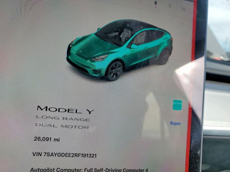 Aukcja sprzedaży 2024 Tesla Model Y, vin: 7SAYGDEE2RF191321, numer aukcji: 76668505