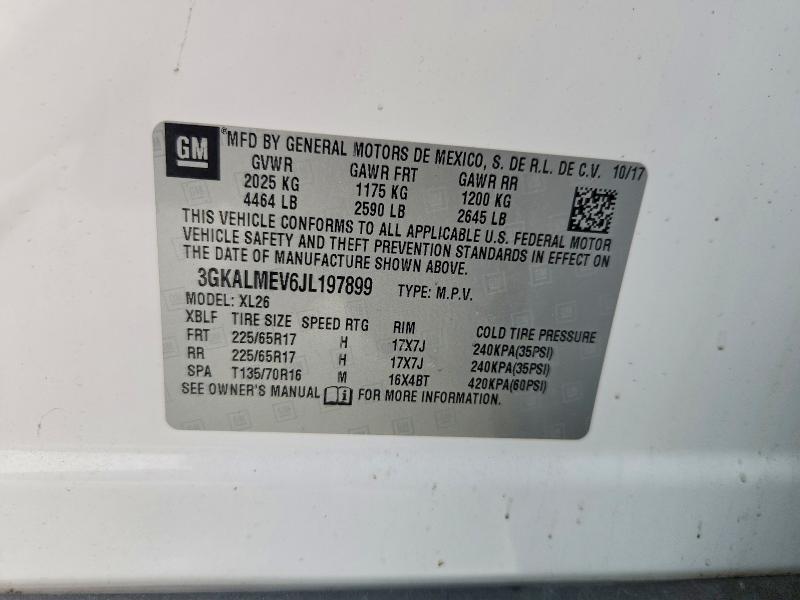 Aukcja sprzedaży 2018 Gmc Terrain, vin: 3GKALMEV6JL197899, numer aukcji: 77227495