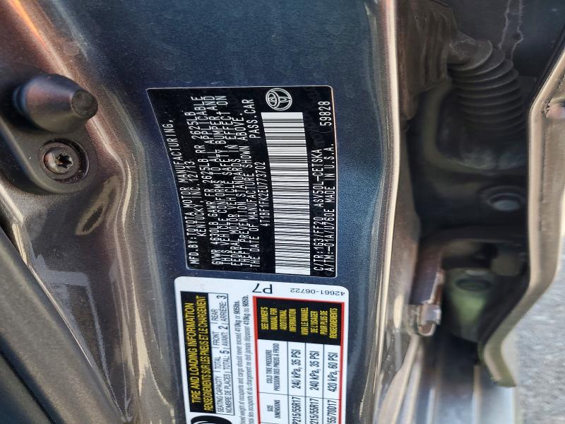 79098875 :رقم المزاد ، 4T1BF1FK2EU773702 vin ، 2014 Toyota Camry مزاد بيع