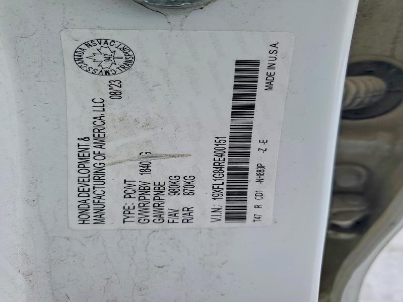 2024 Honda Civic მანქანა იყიდება აუქციონზე, vin: 19XFL1G84RE400151, აუქციონის ნომერი: 77153325