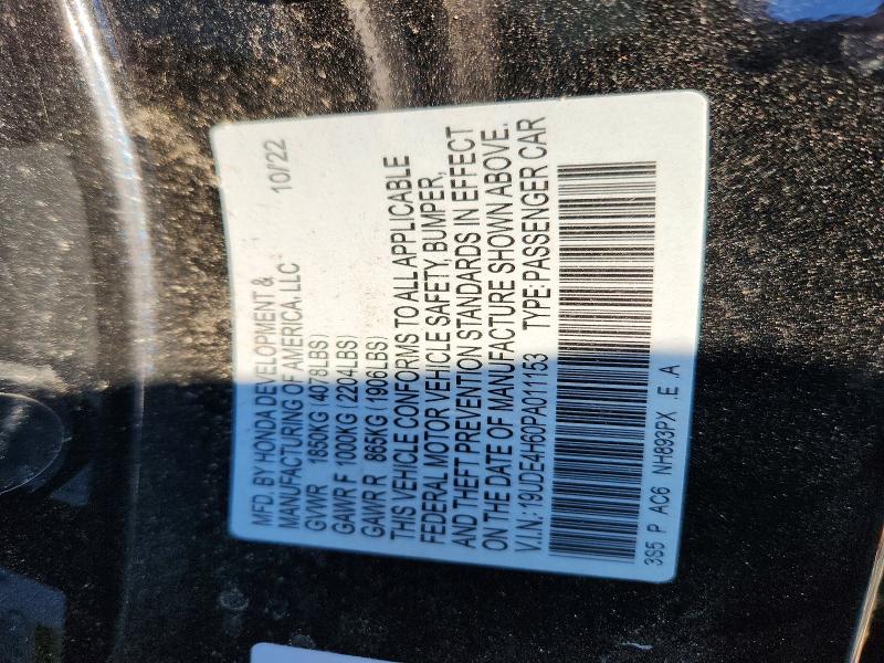 Aukcja sprzedaży 2023 Acura Integra, vin: 19UDE4H60PA011153, numer aukcji: 76162185
