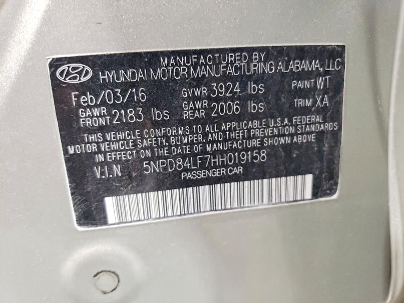Aukcja sprzedaży 2017 Hyundai Elantra, vin: 5NPD84LF7HH019158, numer aukcji: 77389415