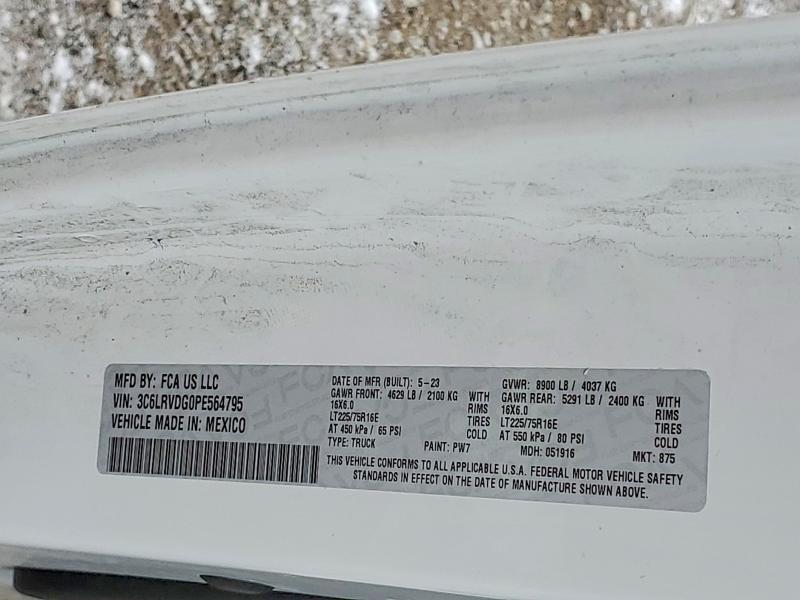 Aukcja sprzedaży 2023 Ram Promaster 2500, vin: 3C6LRVDG0PE564795, numer aukcji: 78304195
