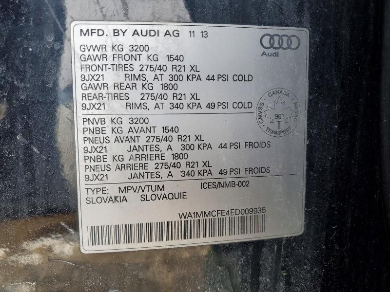Продажа на аукционе авто 2014 Audi Truck/van Q7 V6 Tdi 4dr Awd, vin: WA1MMCFE4ED009935, номер лота: 78184645