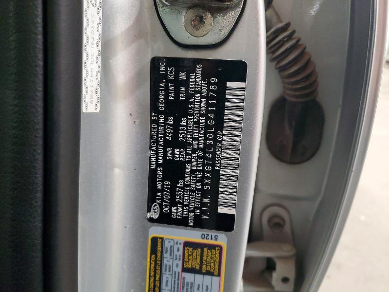 78185695 :رقم المزاد ، 5XXGT4L30LG411789 vin ، 2020 Kia Optima مزاد بيع