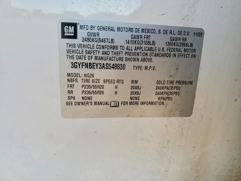 Продажа на аукционе авто 2010 Cadillac Srx, vin: 3GYFNBEY3AS548830, номер лота: 78186035