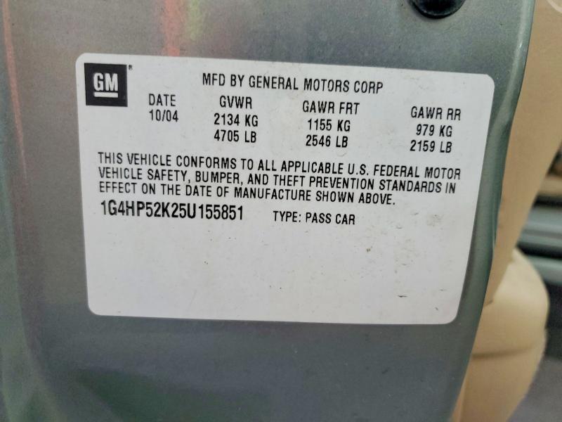 76084765 :رقم المزاد ، 1G4HP52K25U155851 vin ، 2005 Buick Lesabre مزاد بيع