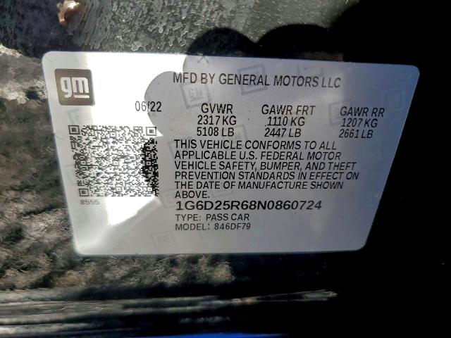 Aukcja sprzedaży 2022 Cadillac Ct5-v Blac, vin: 1G6D25R68N0860724, numer aukcji: 76975945