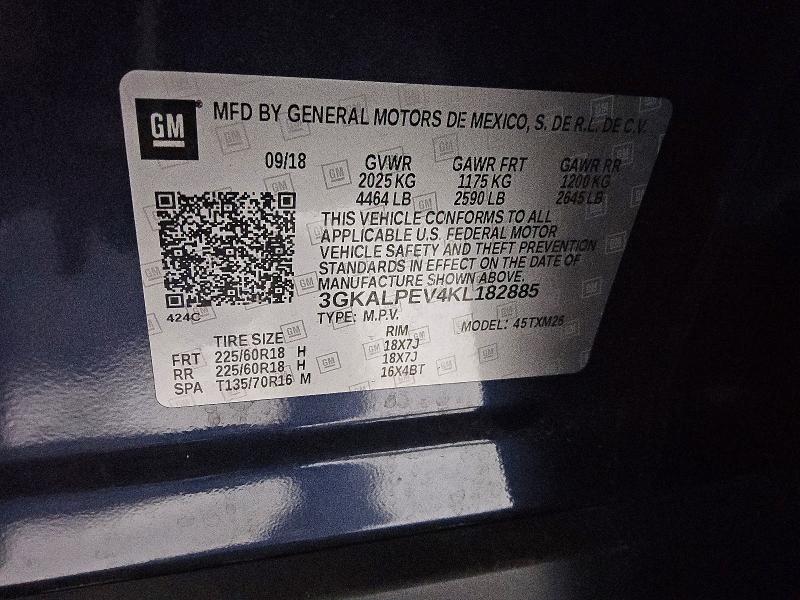 Aukcja sprzedaży 2019 Gmc Terrain, vin: 3GKALPEV4KL182885, numer aukcji: 78626815