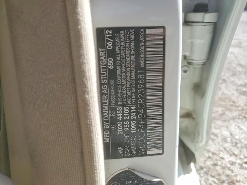 Aukcja sprzedaży 2012 Mercedes-benz C, vin: WDDGF4HB4CR239681, numer aukcji: 78453575