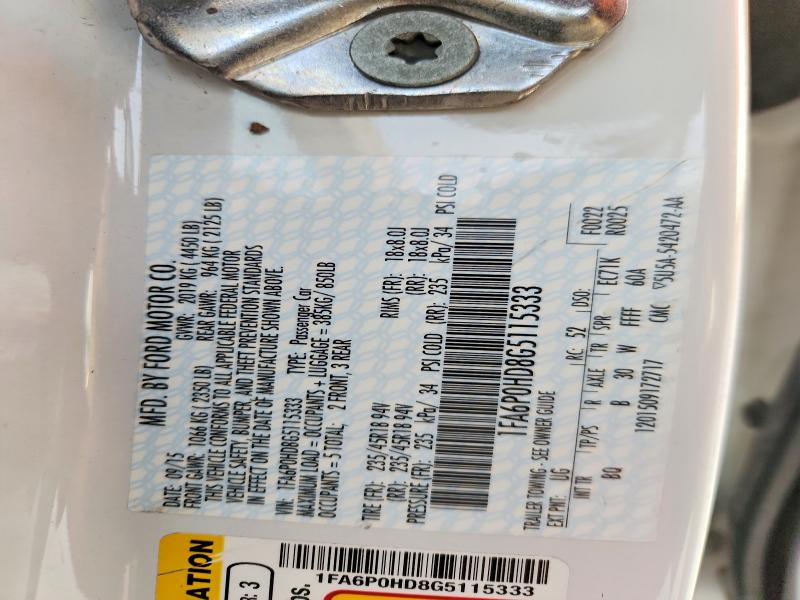 Продажа на аукционе авто 2016 Ford Fusion, vin: 1FA6P0HD8G5115333, номер лота: 76418525