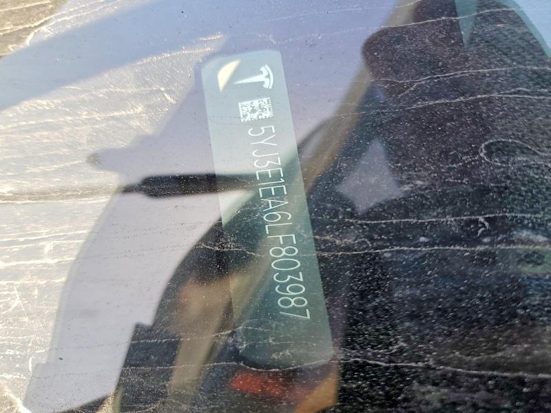 Продажа на аукционе авто 2020 Tesla Model 3, vin: 5YJ3E1EA6LF803987, номер лота: 77147175