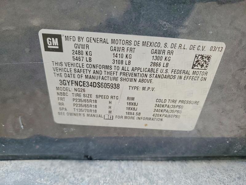 Продажа на аукционе авто 2013 Cadillac Srx, vin: 3GYFNCE34DS605938, номер лота: 75301005