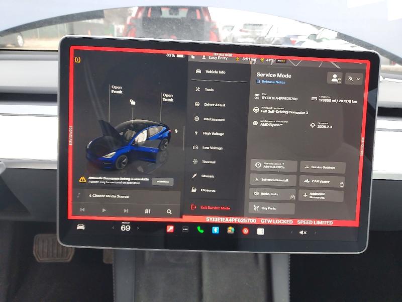 78249595 :رقم المزاد ، 5YJ3E1EA4PF625700 vin ، 2023 Tesla Model 3 مزاد بيع